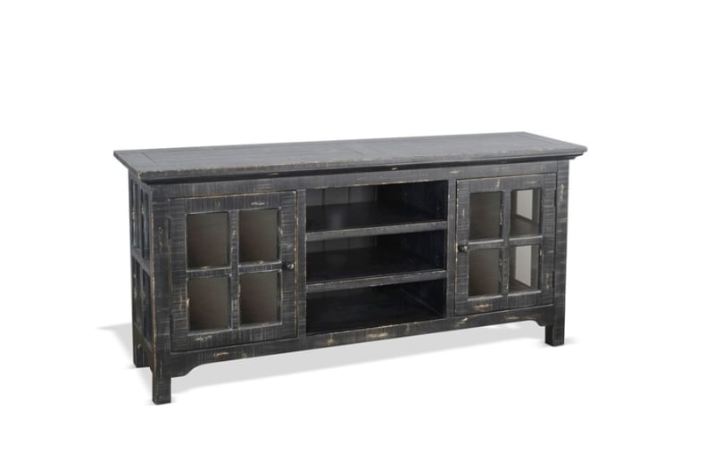 Marina 62 Inch TV Console in Black Sand Finish by Sunny Designs - SD-3655BS