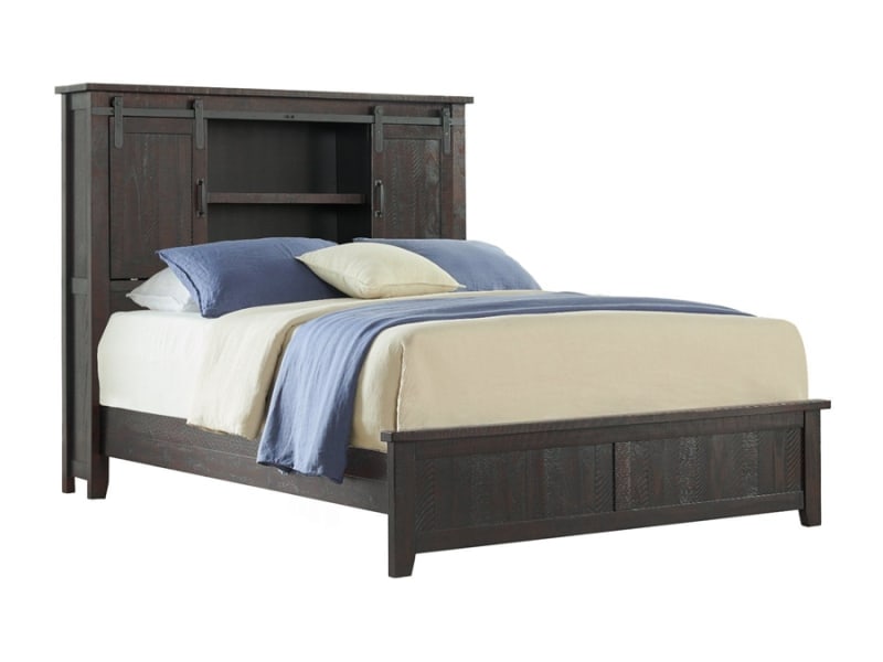 Modern Western Bed in Dark Walnut Finish by Vilo Home - VILO-VH1710-Q