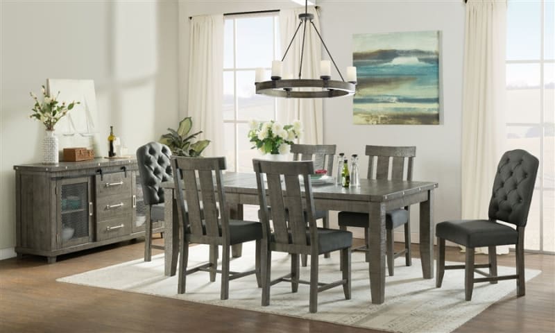 Industrial Charms 7 Piece Dining Room Set with Solid Wood & Host Chairs  by Vilo Home - VILO-VH1800-7PC-4W2F