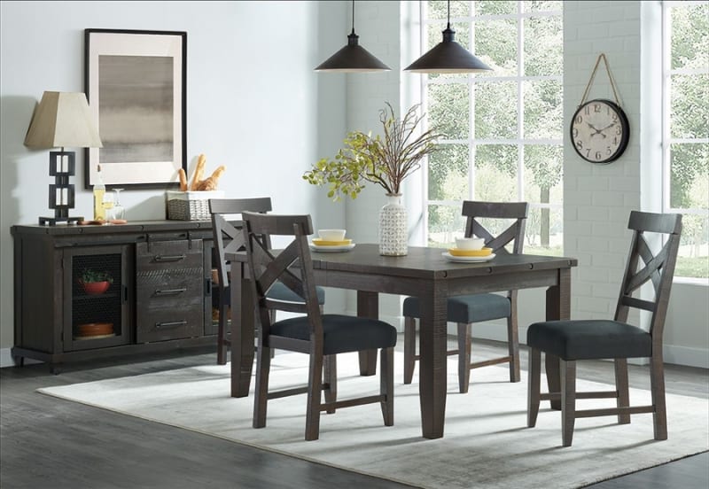 Industrial Charms 5 Piece Dining Room Set in Charcoal Finish by Vilo Home - VILO-VH9800-5PC-4W