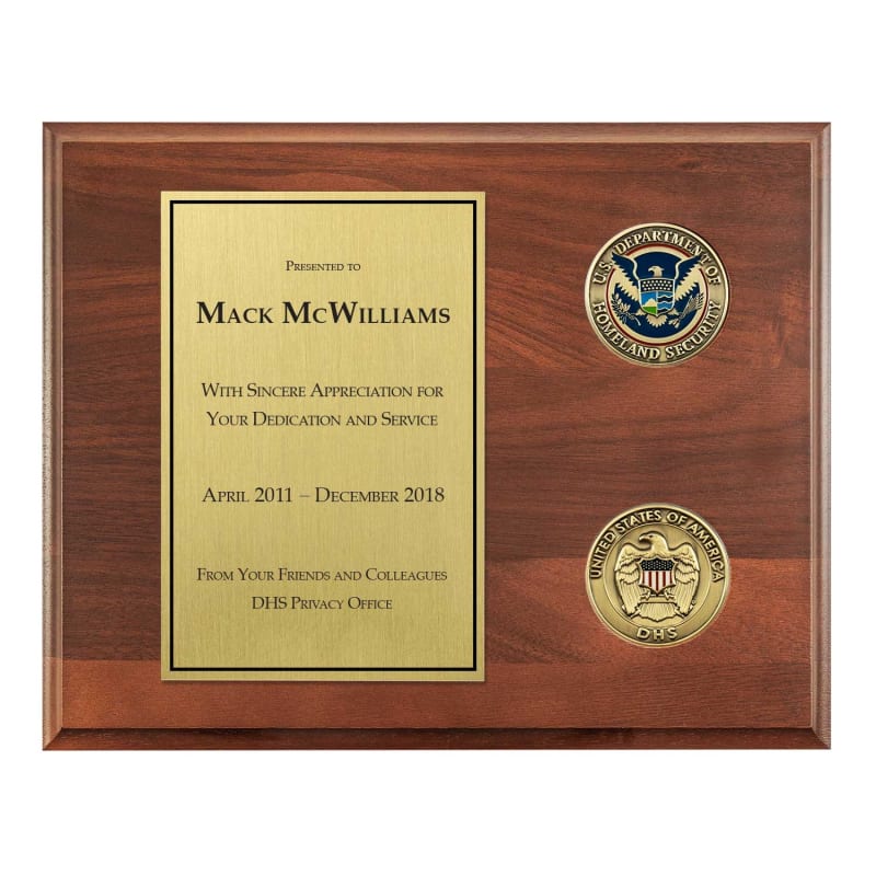 Coins Plaque (DHS)