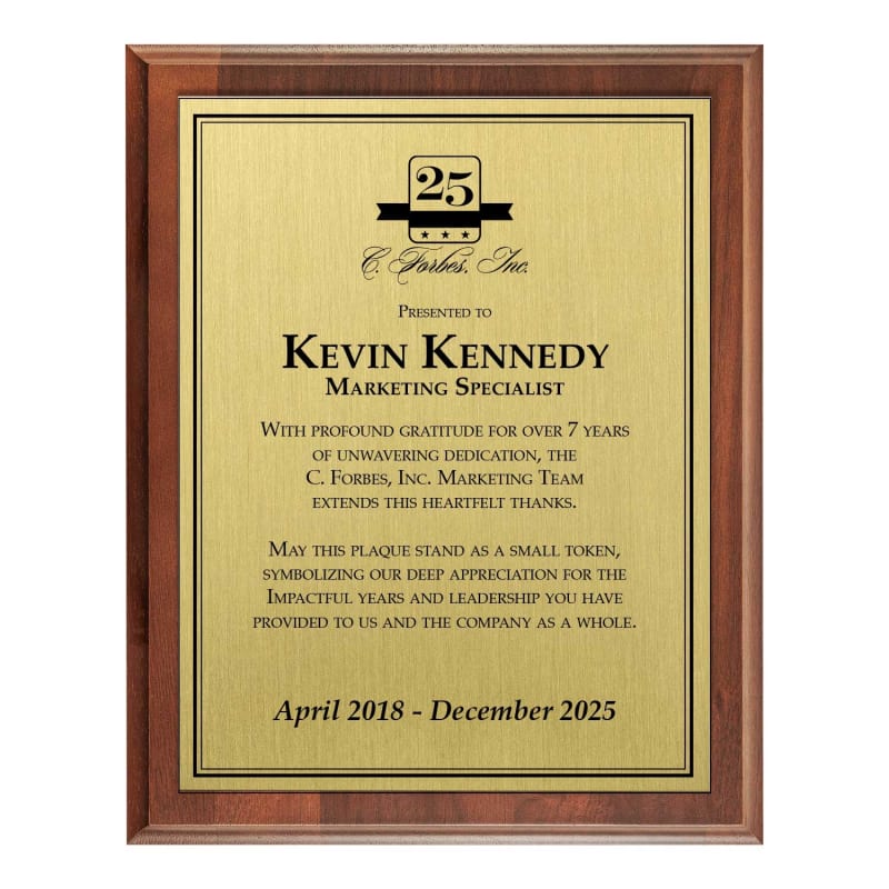 Fully Sublimated Plaque 8x10 (Customizable)