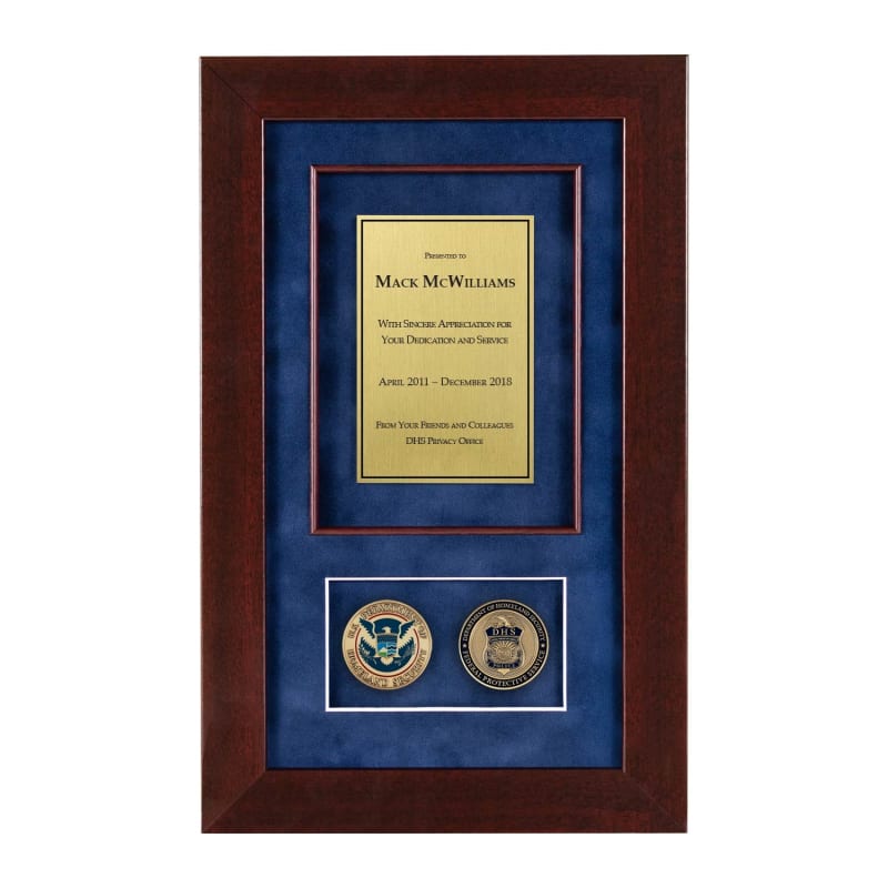Recognition Shadow Box (Cherry) w/ Coins (FPS)