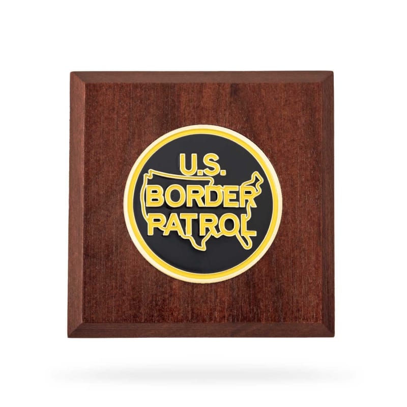 Wooden Paperweight w/ Coin (USBP)