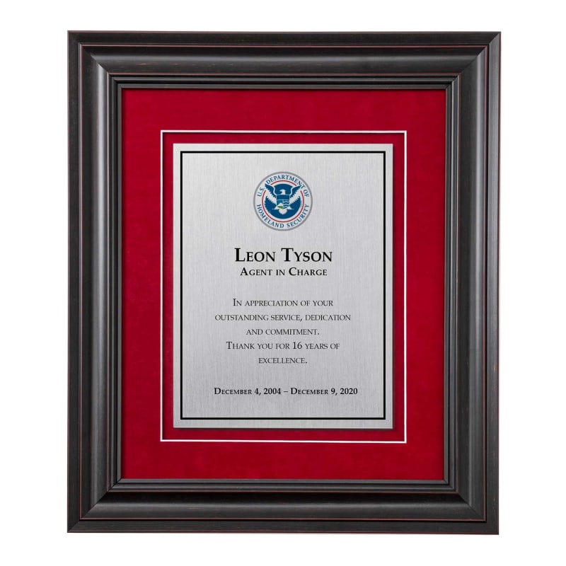 Shadow Box Plaque - Black (DHS)