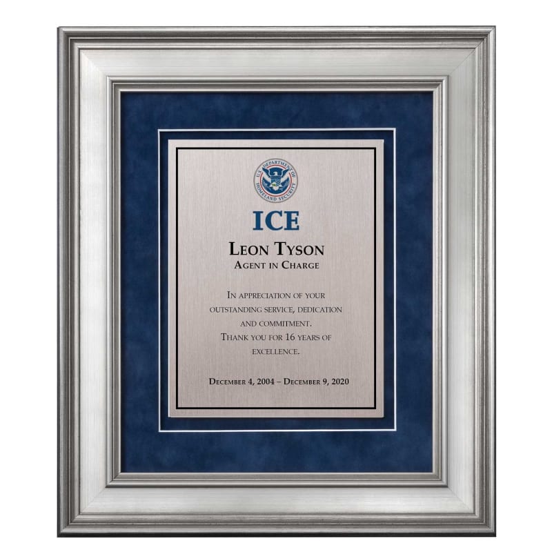 Shadow Box Plaque - Silver (ICE)