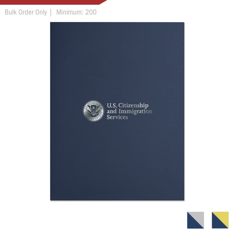 Two-Pocket Linen Folder (USCIS)
