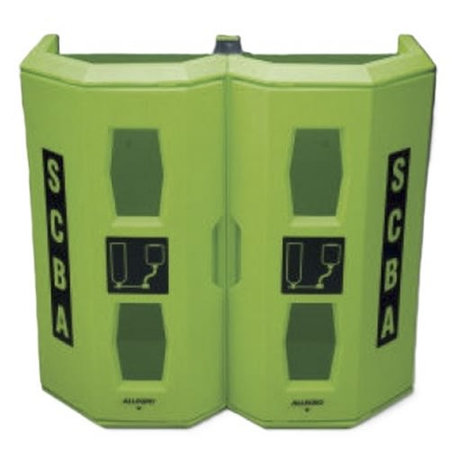 SCBA Respirator Case, Dual, Hi-Vis Green, Allegro 4350