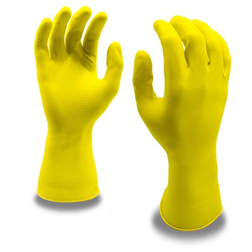 Cordova Latex Gloves, 16 Mil, Lined, Yellow 4250R