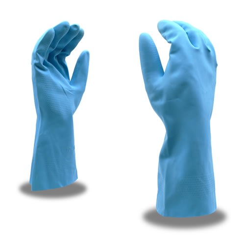Cordova Blue Latex Gloves, 18 Mil, Lined 4260