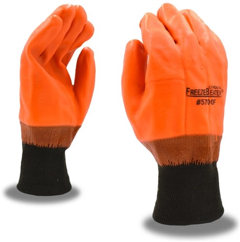 Cordova Hi-Vis PVC Gloves, Orange, Insulated, 5700F