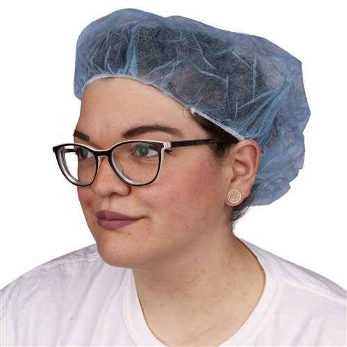 Cordova Disposable Bouffant Cap, Blue, 24", BC24B