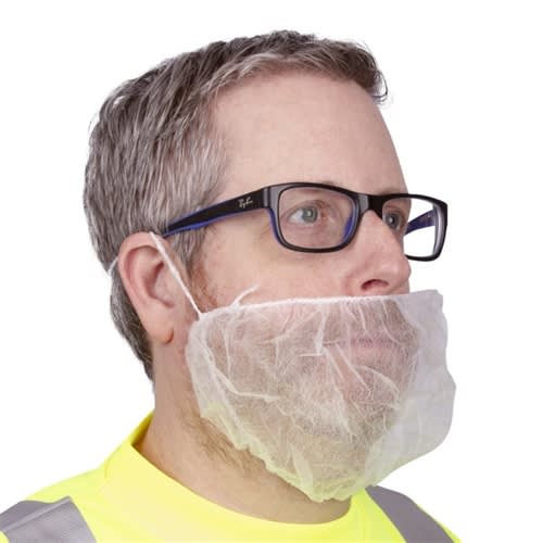 Cordova Disposable Beard Cover, White BR1/10