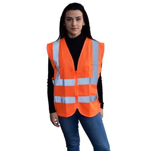 Cordova Safety Vest, Orange, Zipper, Class 2 VZ240P