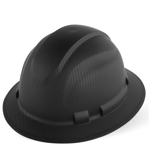 GGS BullHead Full Brim Hard Hat, Black Graphite HH-F1-C