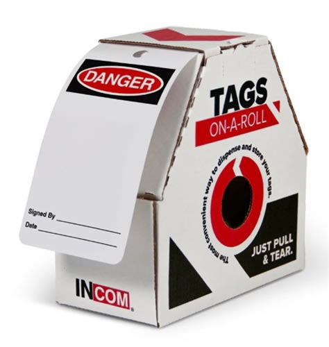 Incom Danger, Blank, Safety Tags, 100 Tags, RT1112C