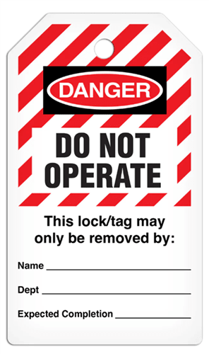 Incom LOTO, Danger Do Not Operate Safety Tags, Plain Hole, 25/pkg, TG6025PT