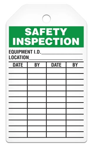 Incom Safety Inspection Tags, 3/8" Plain Hole, TG8004PT