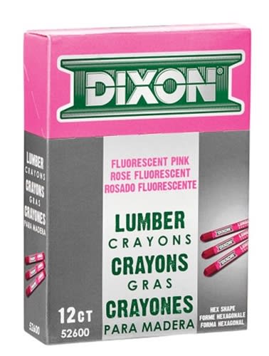 Dixon Lumber Crayon, Pink, 464-52600
