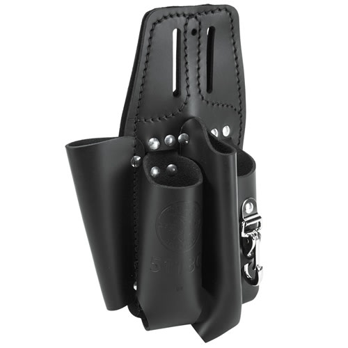 Klein Tools Black Leather Tool Pouch for Belts, 5118C