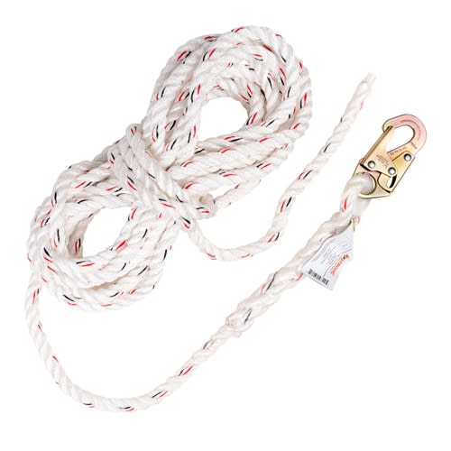 KStrong 500 Ft White Polydac Rope Lifeline UFR200500