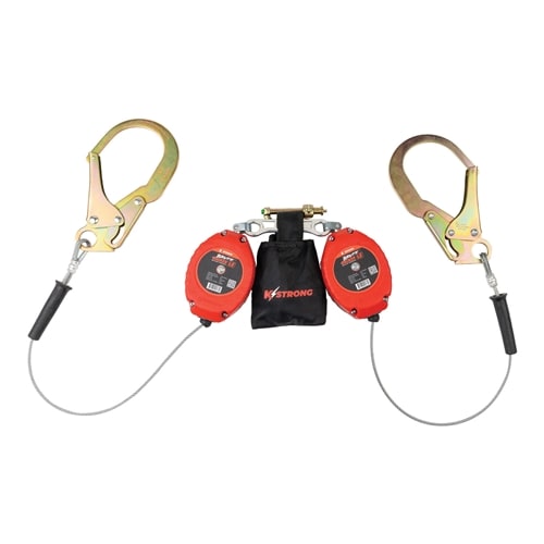 KStrong Brute Backer Dual 8.5 Ft Cable SRL, Class 2, Rebar Hooks, UFS314006LD