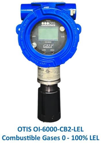 OTIS OI-6000 Detector, Combustible Gas 0-100% LEL, CB
