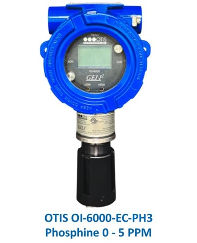 OTIS OI-6000 Gas Detector, Phosphine 0-5 PPM