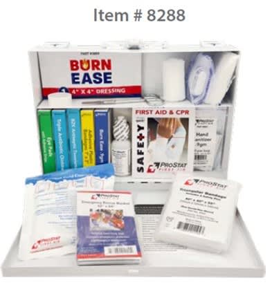 ProStat First Aid Kit, Class A, Metal Case, 25 Person 8288