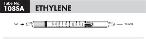 Sensidyne Ethylene High Range Gas Detector Tube 108SA, 20-1200 ppm