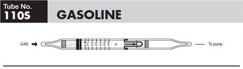 Sensidyne Gasoline Gas Detector Tube 110S, 0.05-0.6%