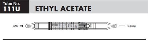 Sensidyne Ethyl Acetate Gas Detector Tube 111U, 10-1000 ppm
