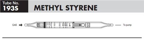 Sensidyne Methyl Styrene Gas Detector Tube 193S 10-500 ppm