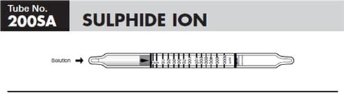 Sensidyne Sulfide Ion Gas Detector Tube 200SA 2-1000 ppm