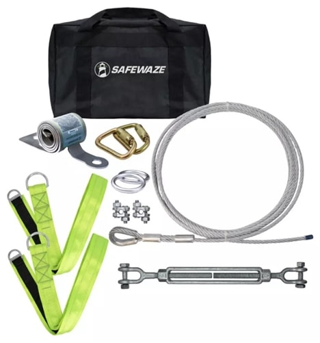 SafeWaze 100 Ft Cable Horizontal Lifeline 019-8023