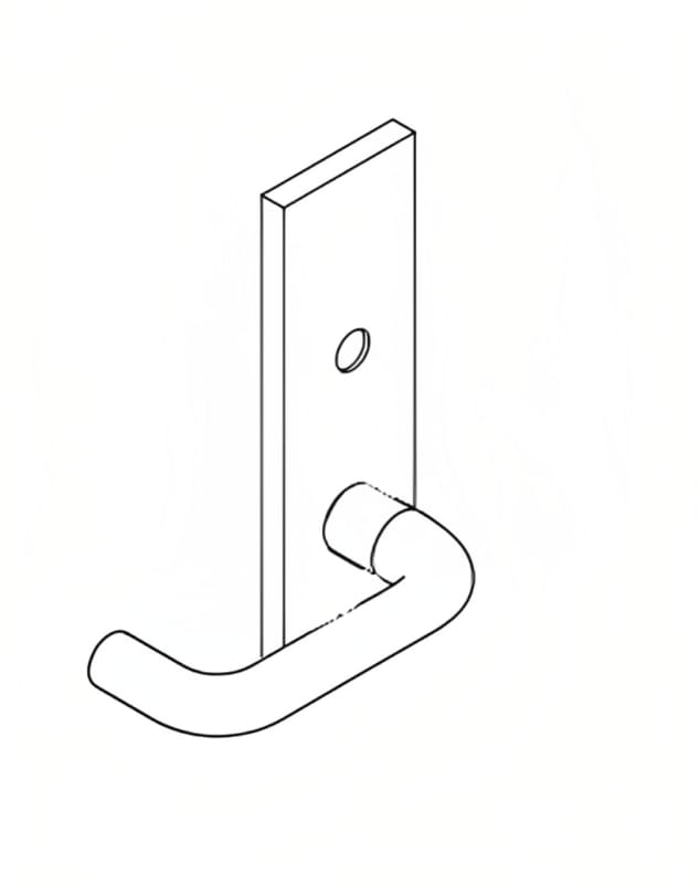 Schlage 09-551 03N 626 Outside Lever and Emergency Turn Escutcheon Assembly