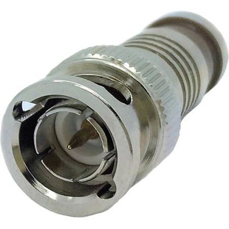 PRO 0E-BNCCOMPTP Male BNC Plug Compression RG59 PVC, 18-22 AWG, 50 Ohms, 10-Pack