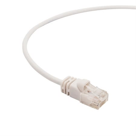 PRO 0E-C6ATHWH56 C6A Slim Patch Cable, 5', 6-Pack, White