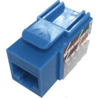 PRO 0E-CAT5KEYBL CAT5e Keystone Jack Vertical 8P8C RJ45, 2-Pack, Blue