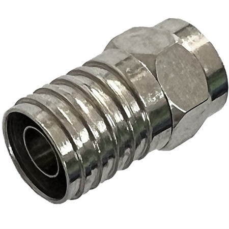 PRO 0E-FH6QTP F Plug Hex Crimp Quad Shield 50 Ohms, 10-Pack