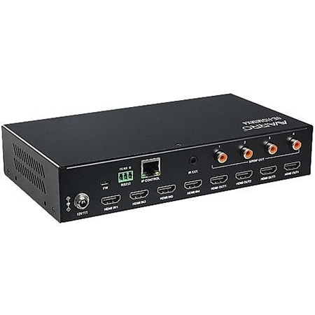 AVARRO 0E-HDMIMX4 HDMI Switcher with IR Remote Control, 4 Inputs x 4 Outputs