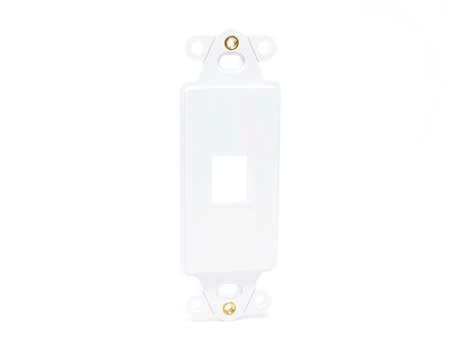 Dynacom 10600-PDF1-WH Wall Plate, Decor Mounting Bracket, 1-Port, White