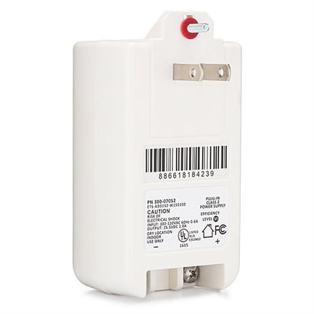 Honeywell Home 300-07052 Plug-in Class-II Power Supply Transformer for 5800C2W, 15.5 DC, A, 15.5 W, 2-Prong