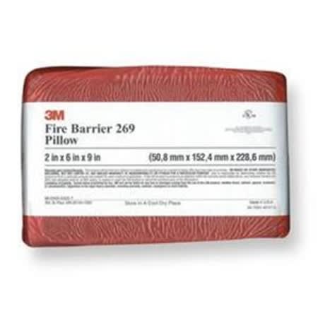 fb269 red fire barrier pillow 2 x 6 x 9