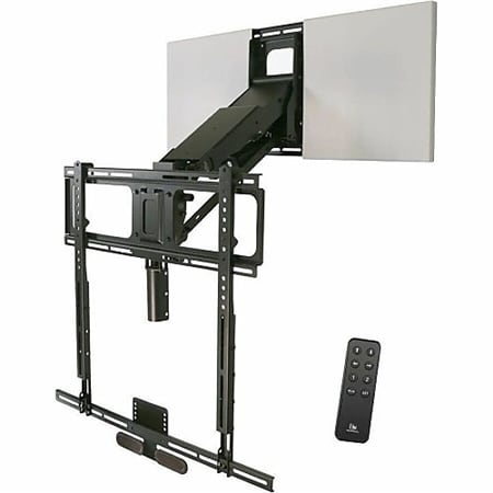 MantelMount MM815 Motorized Drop Down and Swivel TV Mount, RF Remote Control