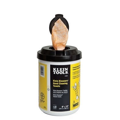Klein Tools 51425 Hand Cleaning Towel - 72 Wipes per Bucket