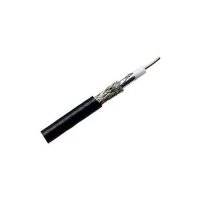 Belden 1505A 0101000 RG-59 Coaxial Vdeo Cable, 75 ohm SDI Coax, 20AWG Solid Bare Copper Conductor, PE Insulation, Foil + 95% Tinned Copper Braid Shield, PVC Jacket, CMR, 1000' (304.8m) Reel, Black