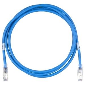Belden CAF1106001 10GX Tailored Shielded Modular CAT6A Patch Cord, F/UTP, 24/4 Solid, Riser-CMR, 1', Blue