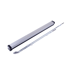 Narrow Stile Concealed Vertical Rod Exit Device, Cylinder Dogging, For Aluminum Applications, 36 In., Satin Aluminum Clear Anodized