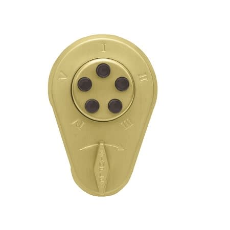 Combination Deadbolt, 1-3/4" to 2-1/8" Thick Doors, Key Override, Satin Brass